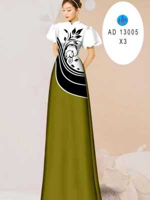 Vải Áo Dài Hoa In 3D AD 13005 25
